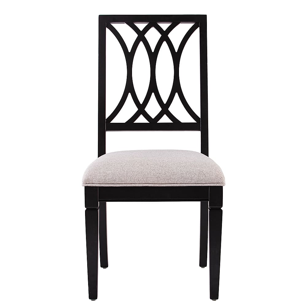 Angle View: Southern Enterprises - Brantingham Upholstered Dining Chair (set of 2) - Black and gray finish