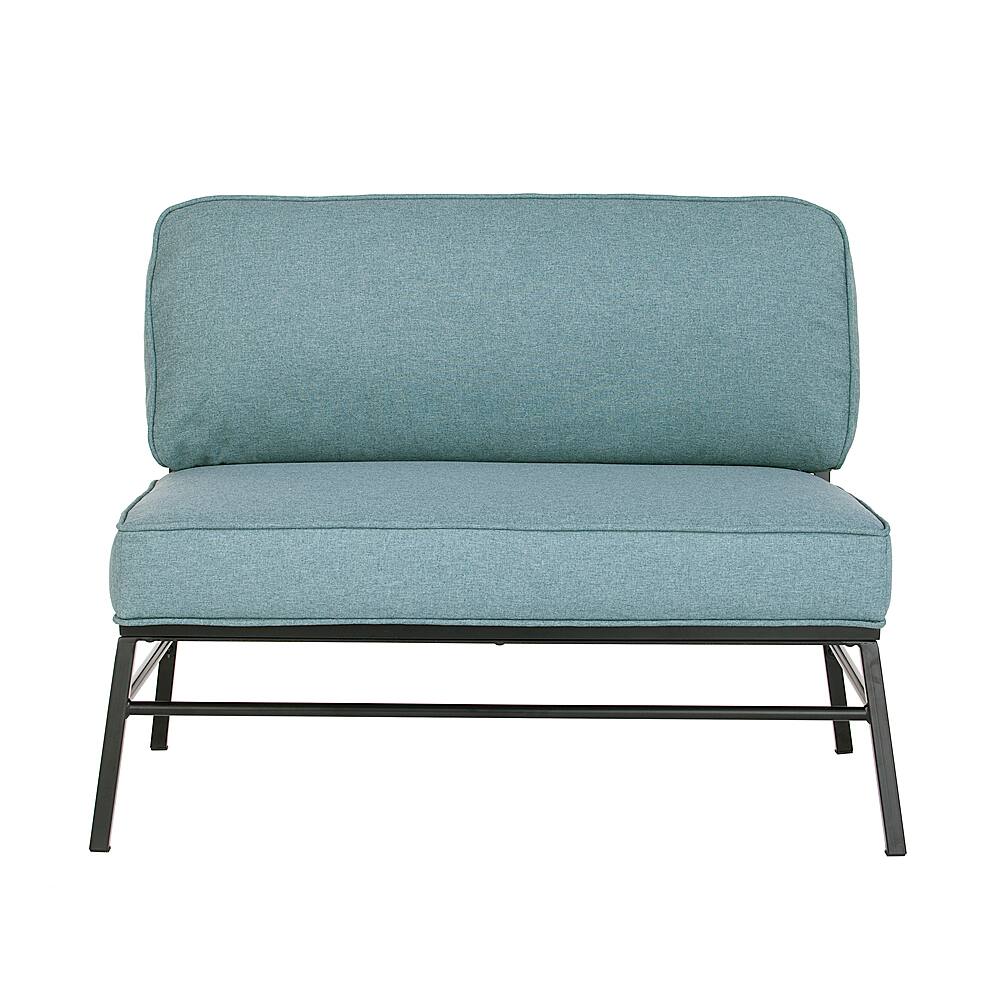 Angle View: SEI Furniture - Marlana Armless Accent Chair - Light blue-gray and black finish