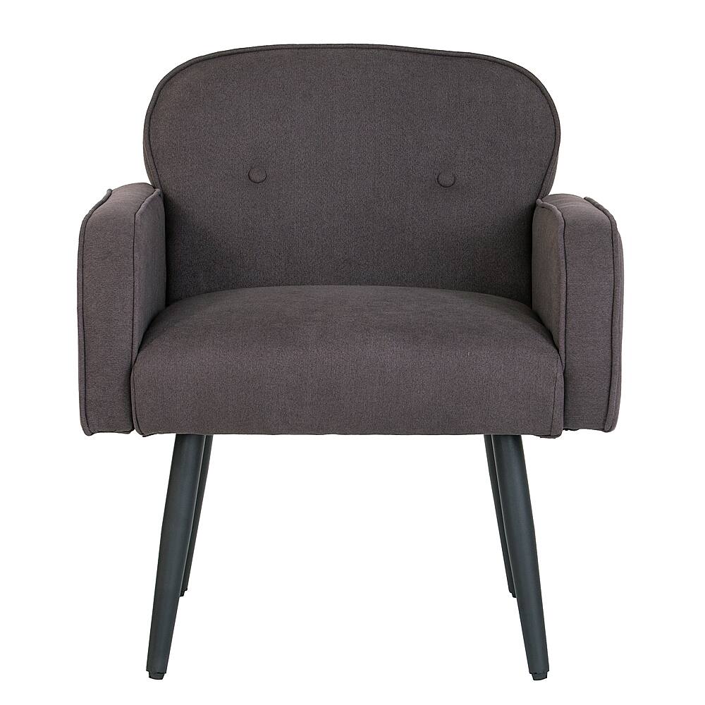 Angle View: Southern Enterprises - Purmly Upholstered Accent Chair - Charcoal and black finish