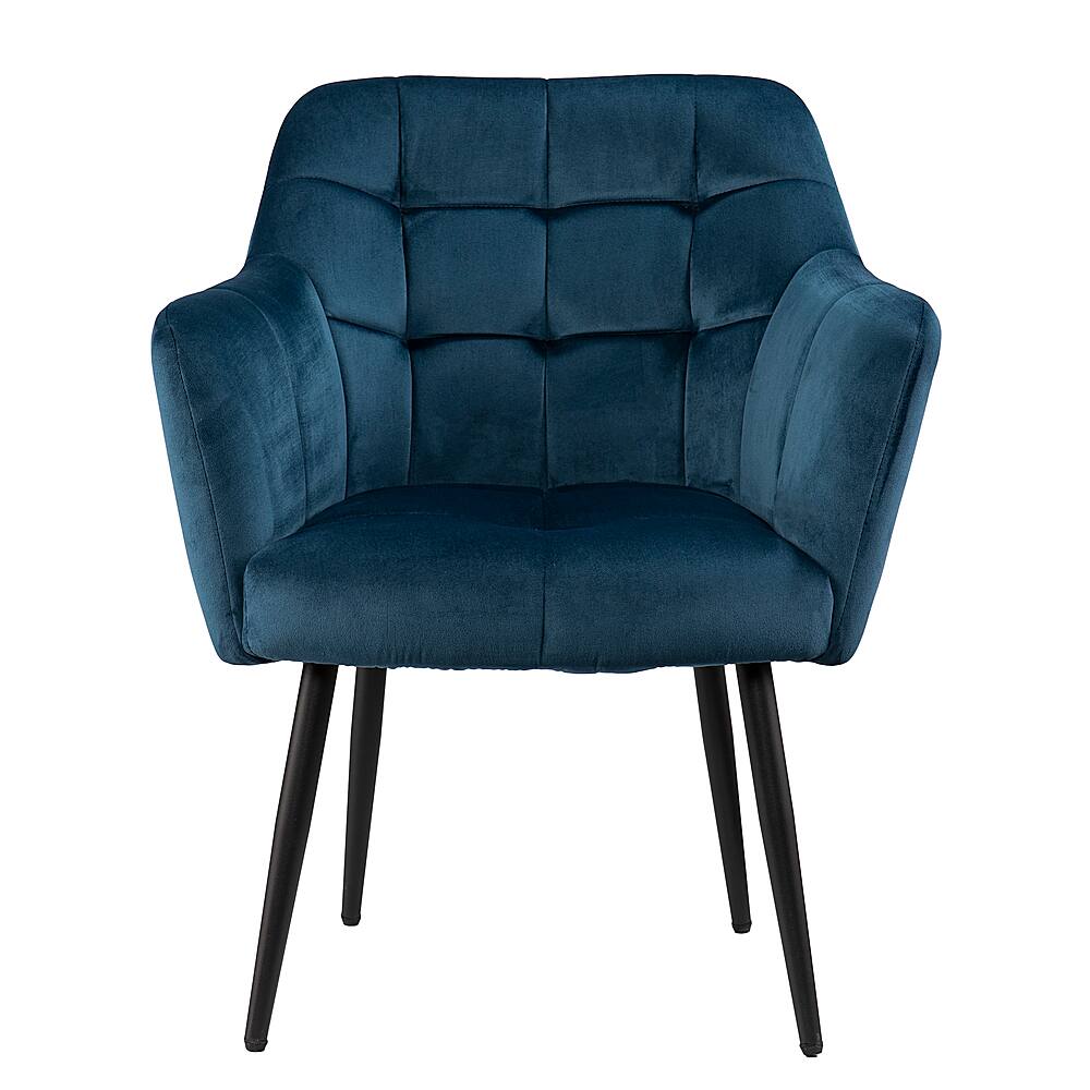 Angle View: SEI Furniture - Trevilly Upholstered Accent Chair - Blue and black finish