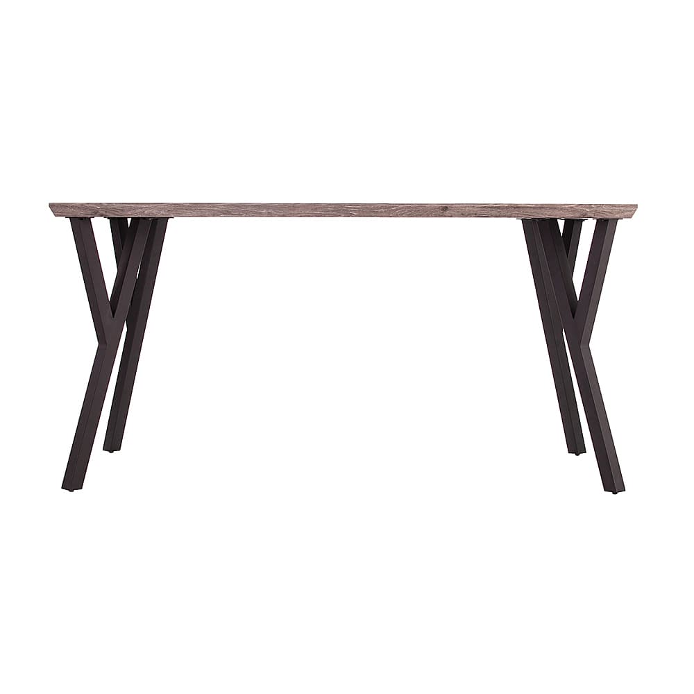 Angle View: Southern Enterprises - Waxholme Contemporary 5 Foot Dining Table - Brown and black finish