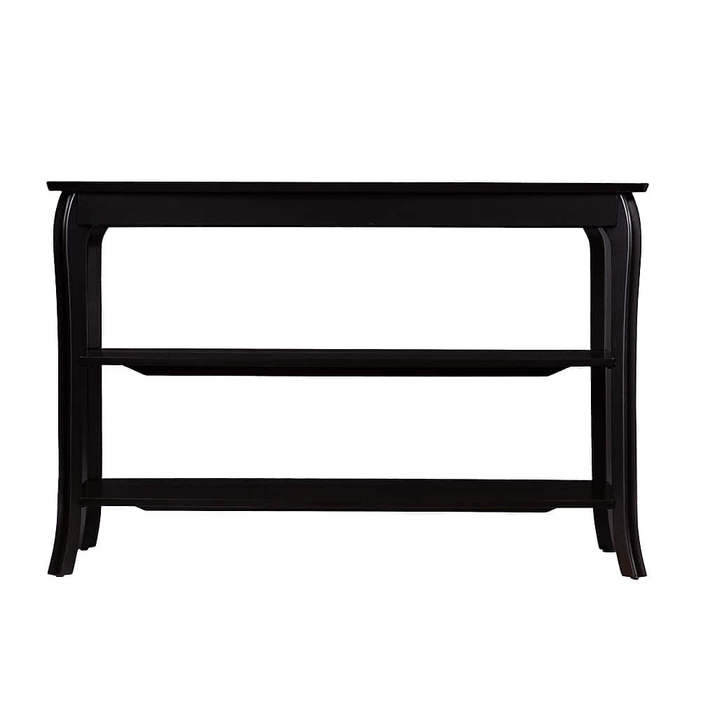 Angle View: Southern Enterprises - Ava Console Table w/Shelves - Black - Black finish