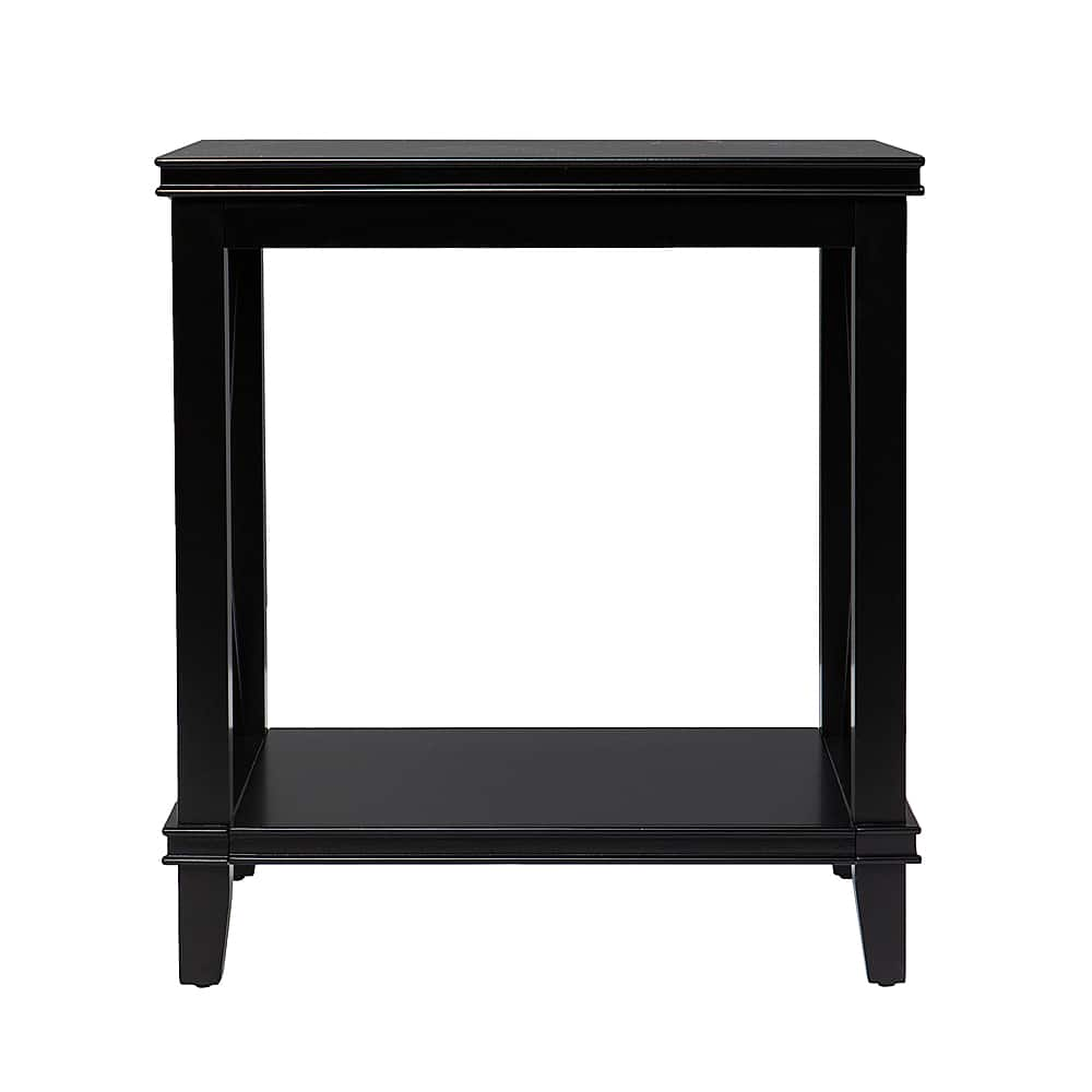 Angle View: Southern Enterprises - Larksmill Tall Black End Table - Matte black finish