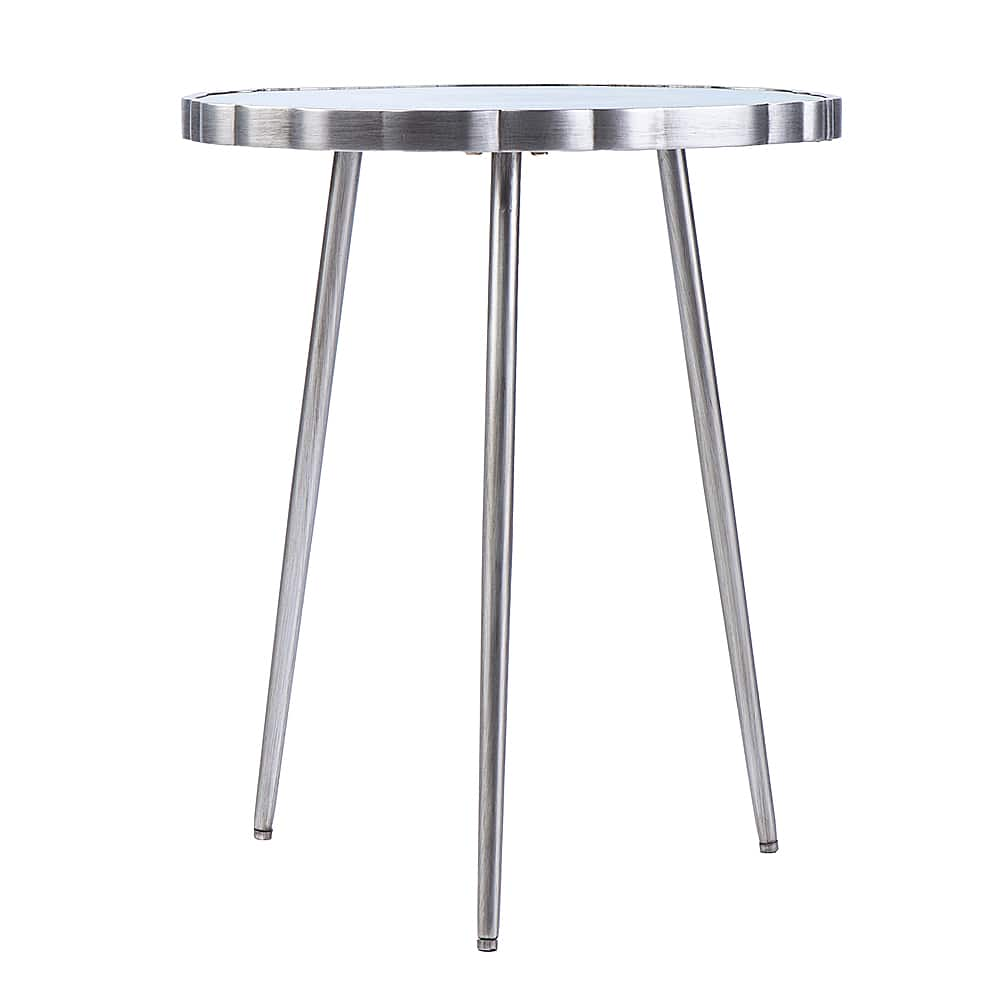 Angle View: Southern Enterprises - Norcova Accent Table - Blue - Blue faux agate and antique silver finish