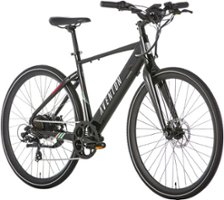 Aventon - Soltera 7-Speed Step-Over Ebike w/ 40 mile Max Operating Range and 20 MPH Max Speed - Onyx Black - Front_Zoom