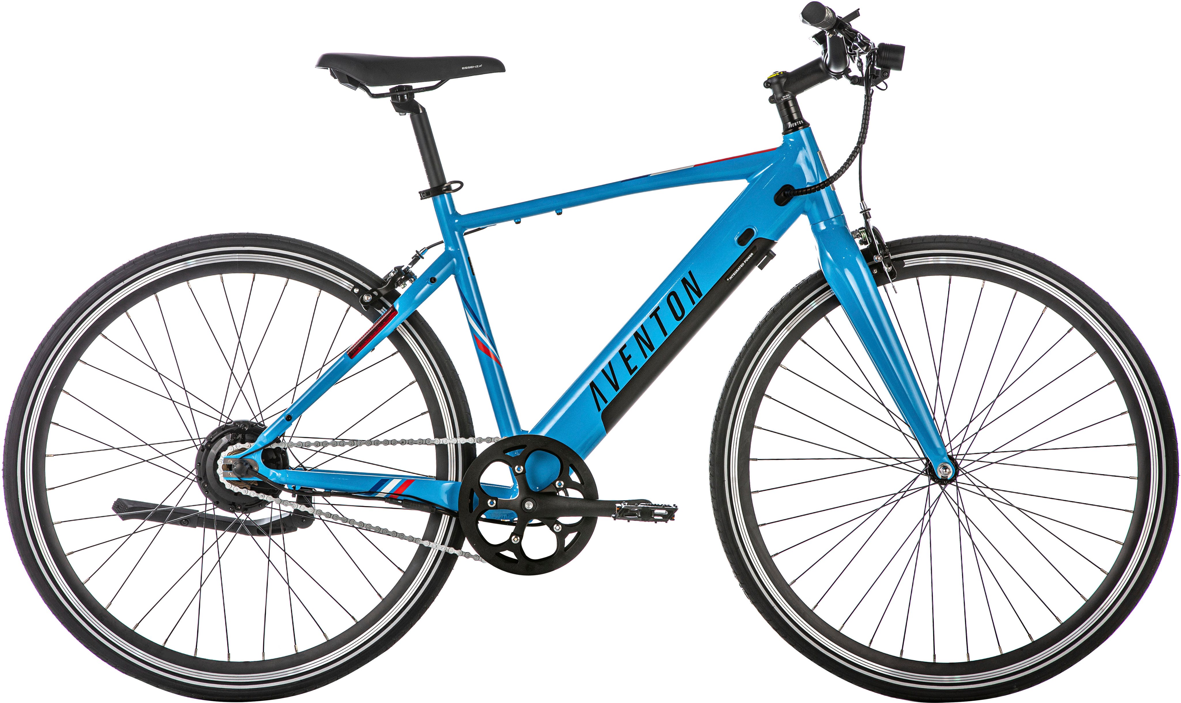 Angle View: Aventon - Soltera Step-Over Ebike w/ 40 mile Max Operating Range and 20 MPH Max Speed - Regular - Azure Blue