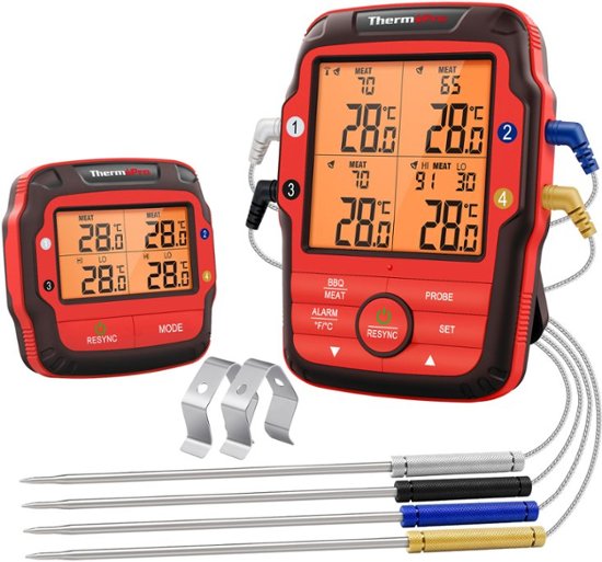 ThermoPro Long Range Wireless Meat Thermometer with 4 Probes