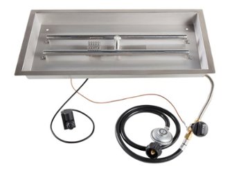 Yardbird® - Fire Table Burner Insert Kit - Rectangular - Stainless Steel - Front_Zoom
