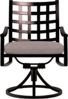 Yardbird® - Lily Outdoor Dining Swivel Chair - Shale - Front_Zoom