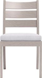 Yardbird® - Eden Armless Outdoor Dining Chair - Silver - Front_Zoom