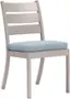 Angle. Yardbird® - Eden Armless Outdoor Dining Chair - Mist.