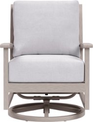Yardbird® - Eden Outdoor Swivel Rocking Chair - Silver - Front_Zoom