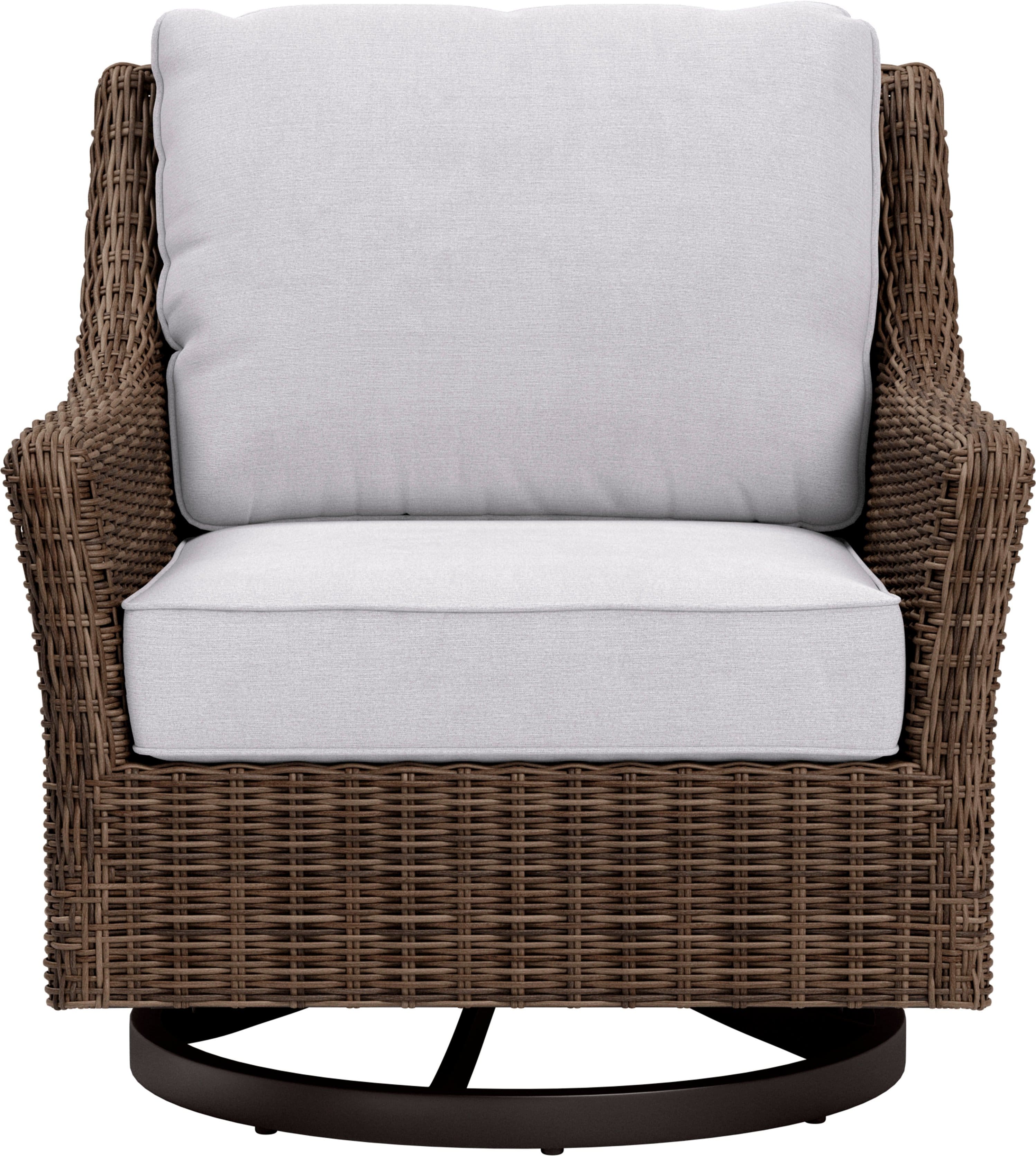 Yardbird® - Harriet Outdoor Swivel Glider Chair - Silver - Front_Zoom