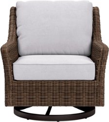 Yardbird® - Harriet Outdoor Swivel Glider Chair - Silver - Front_Zoom