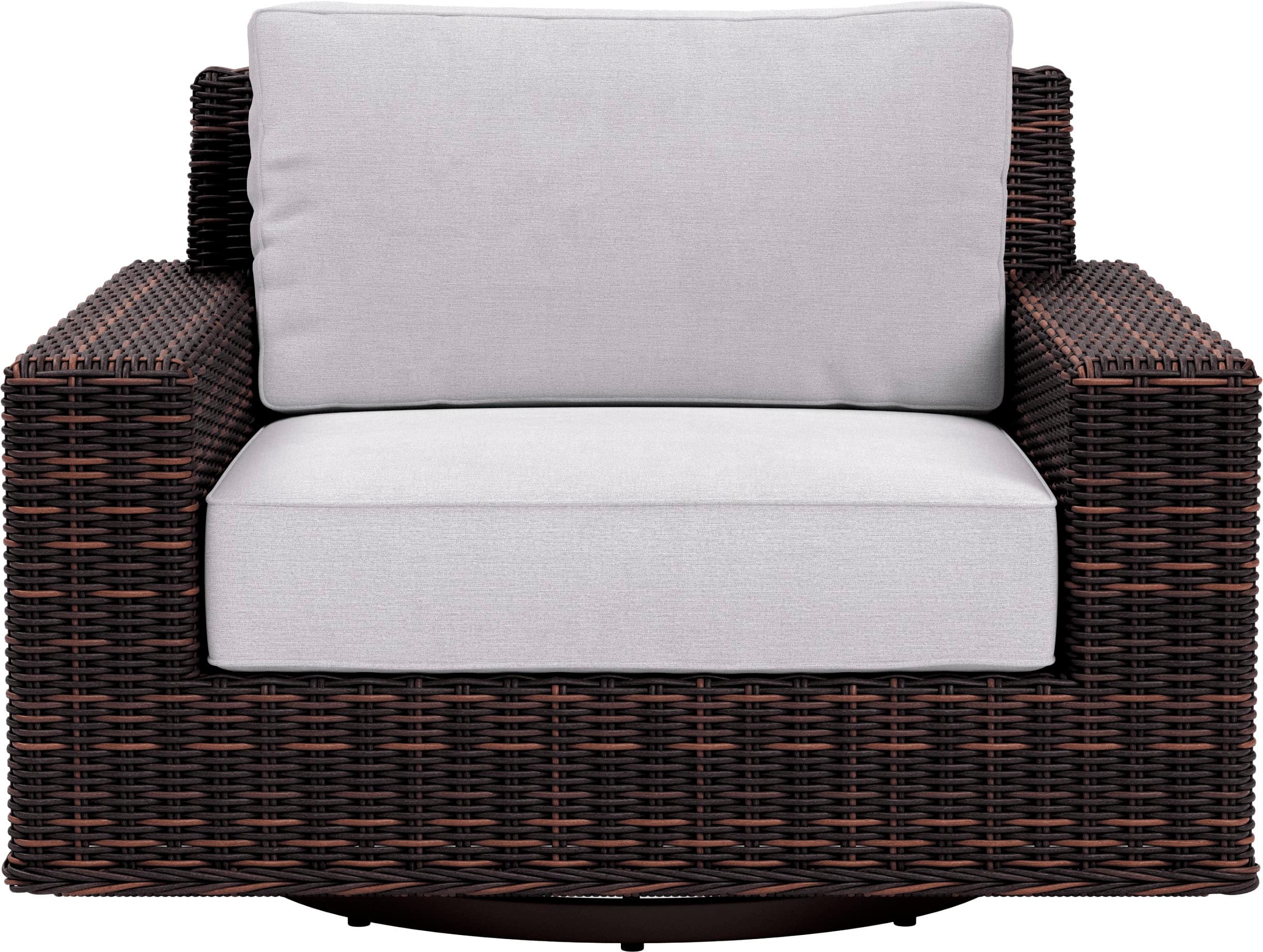 Yardbird® - Langdon Outdoor Swivel Glider Chair - Silver - Front_Zoom