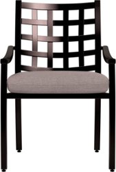 Yardbird® - Lily Outdoor Dining Arm Chair - Shale - Front_Zoom