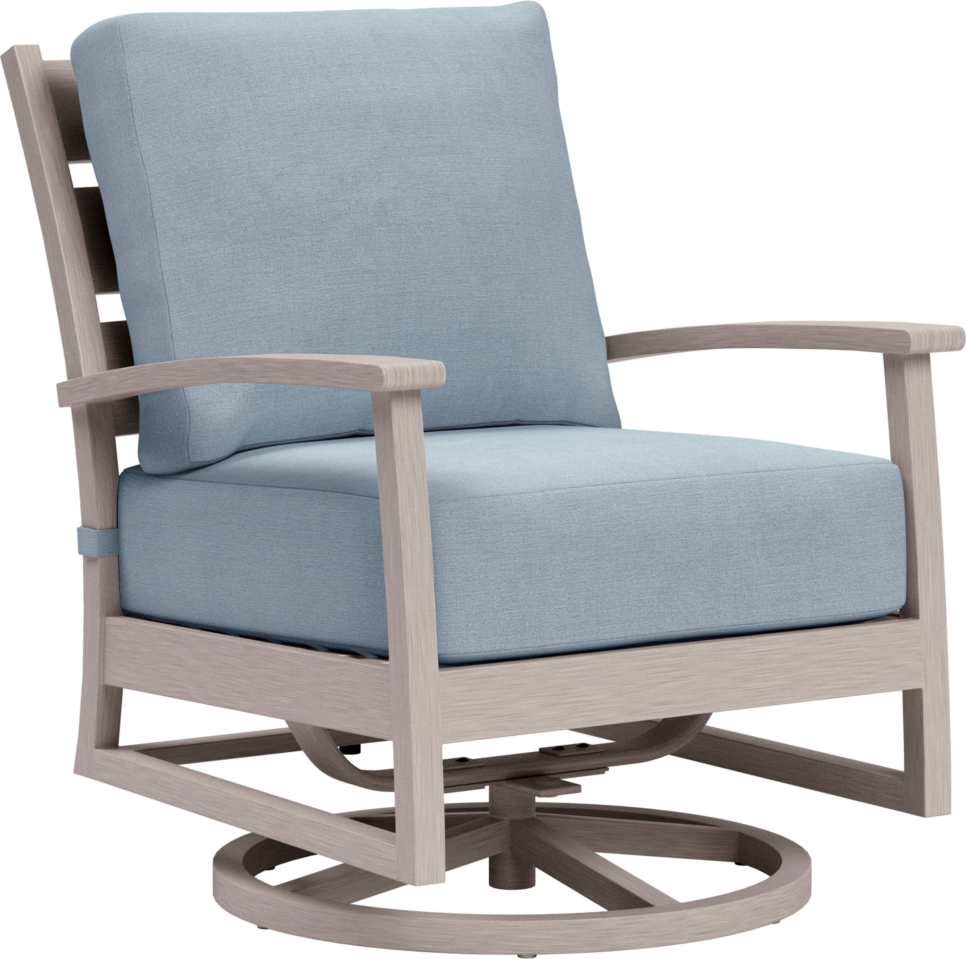 Angle View: Yardbird® - Eden Outdoor Swivel Rocking Chair - Mist