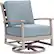 Angle. Yardbird® - Eden Outdoor Swivel Rocking Chair - Mist.