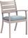 Angle. Yardbird® - Eden Arm Outdoor Dining Chair - Mist.