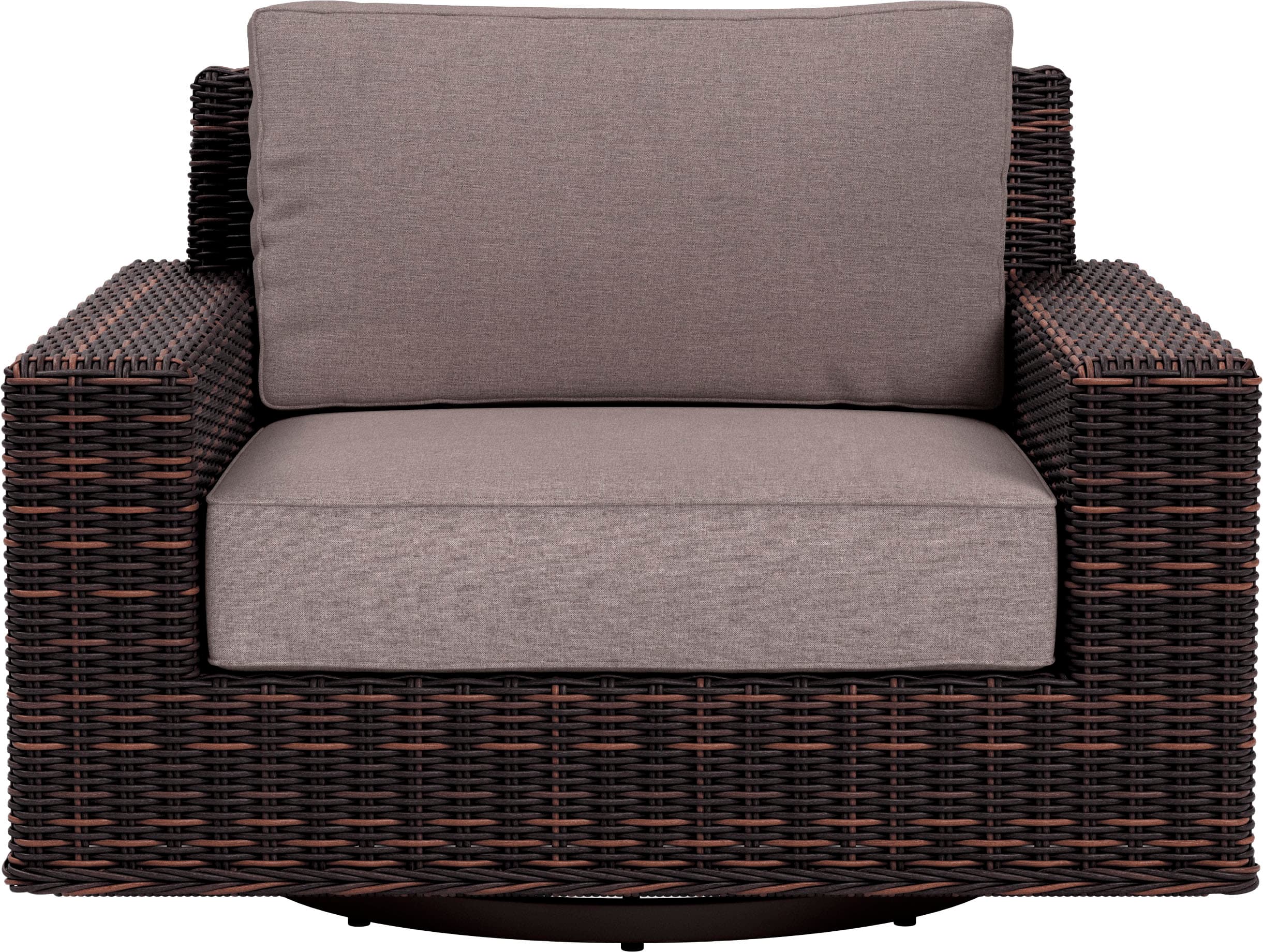 Front. Yardbird® - Langdon Outdoor Swivel Glider Chair - Shale.