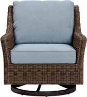 Yardbird® - Harriet Outdoor Swivel Glider Chair - Mist - Front_Zoom