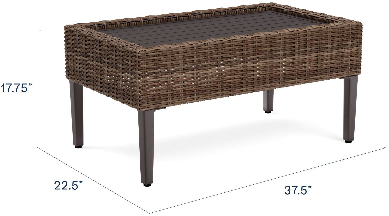 Yardbird® Harriet Outdoor Coffee Table Gray/Brown HA142 - Best Buy