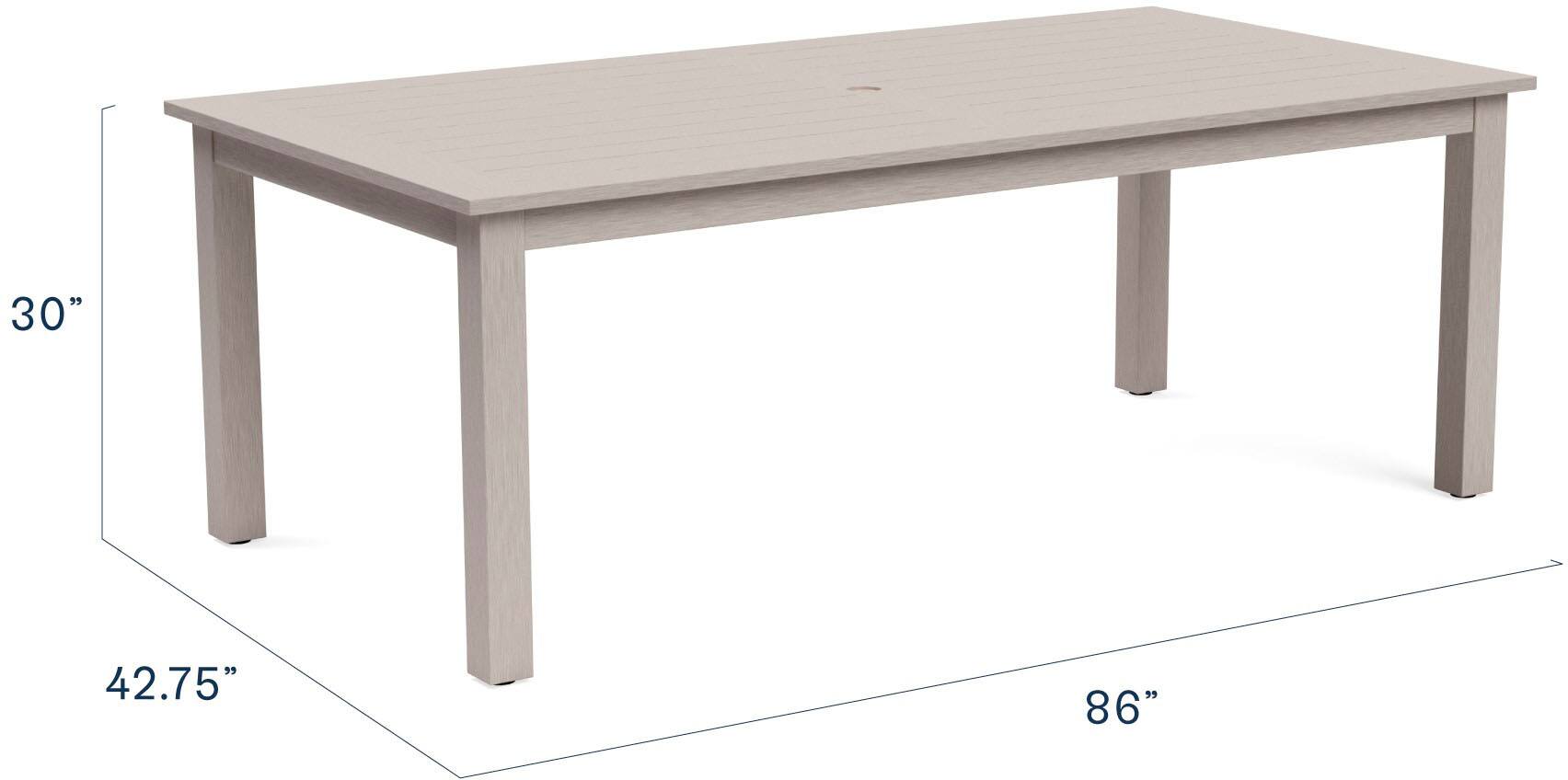 Yardbird® Eden Outdoor Dining Table Faux Weathered Teak ED146 Best Buy