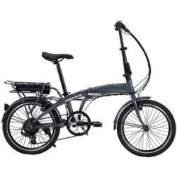 Huffy Oslo Folding E-Bike w/ 25 mi max Operating Range & 20 mph max Speed - Charcoal - Front_Zoom