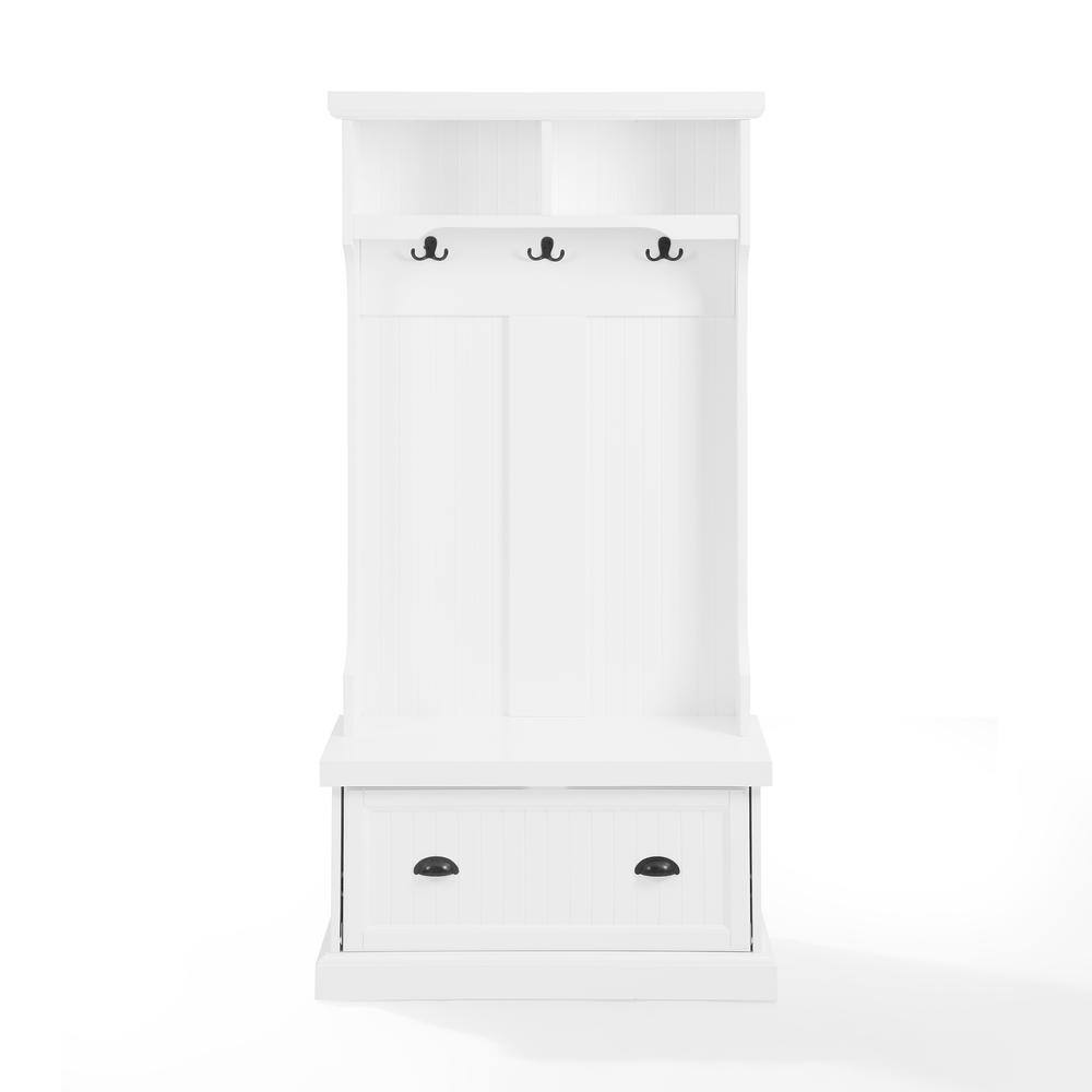 Alt View 4. Crosley Furniture - Shoreline Hall Tree - White.