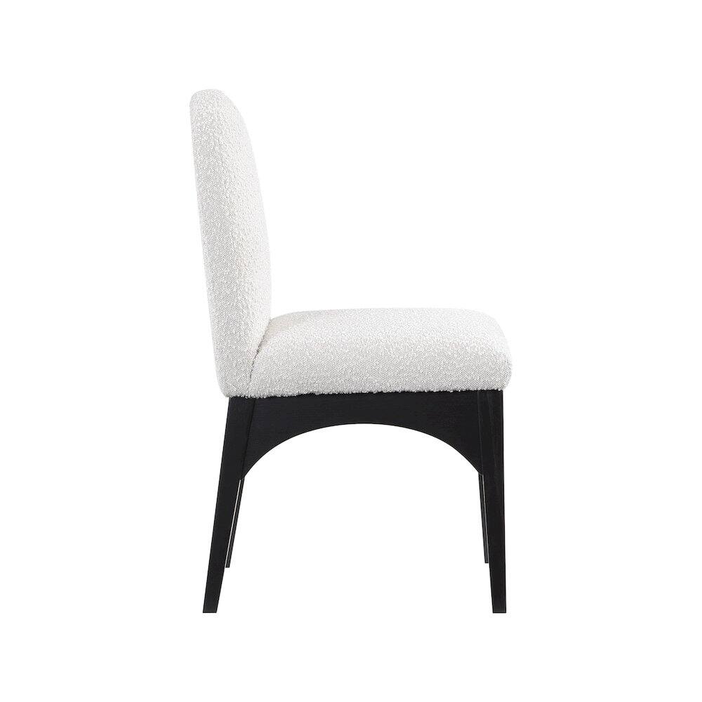 Alt View 3. Meridian Furniture - Waldorf Cream Boucle Fabric Dining Chair - Beige.