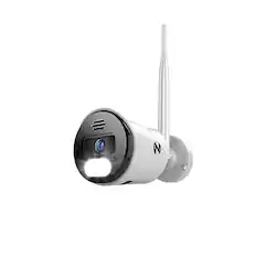 Front. Night Owl - Indoor/Outdoor Wireless IP 4K HD Spotlight Security Camera - White.