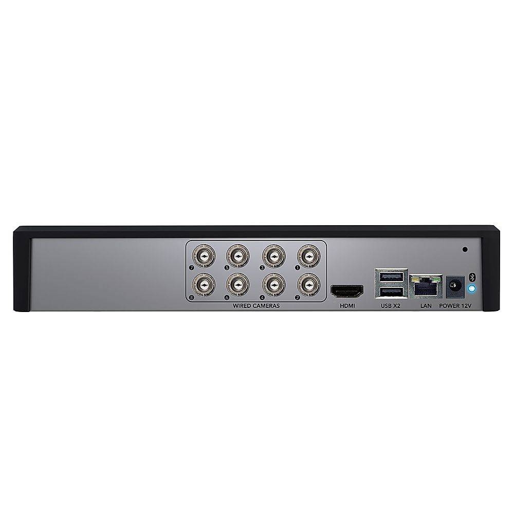 Angle View: Night Owl - 8 Channel 4K Ultra HD Bluetooth Wired DVR with Customizable Storage - Black