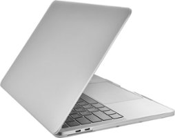 Insignia™ - Frosted Clear Hard-Shell Case for 2016-2020 and 2022 MacBook Pro 13” - Frosted Clear - Front_Zoom