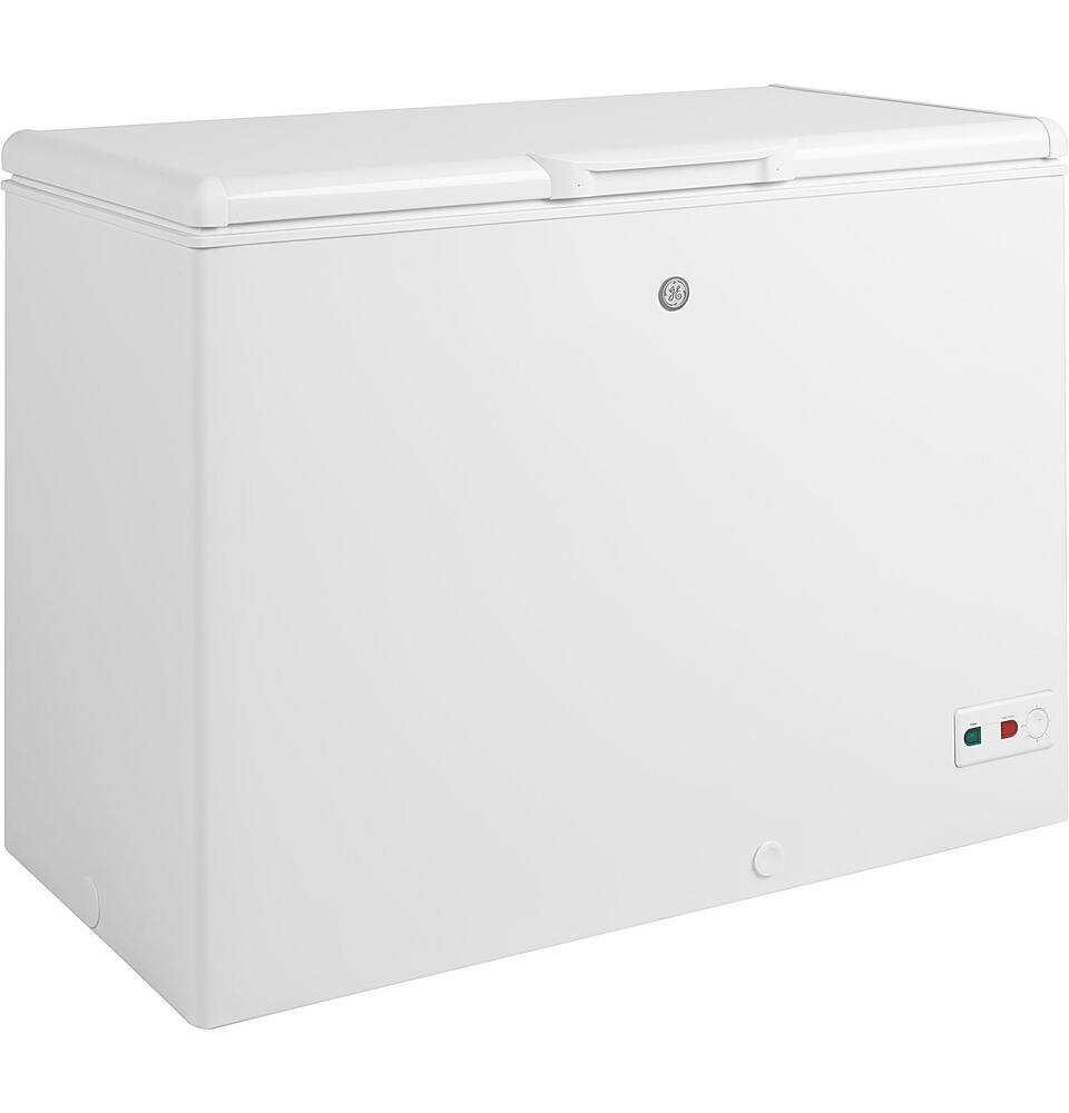 Angle. GE - 10.7 Cu. Ft. Chest Freezer with Manual Defrost - White.