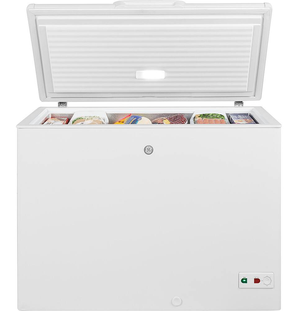 Alt View 1. GE - 10.7 Cu. Ft. Chest Freezer with Manual Defrost - White.