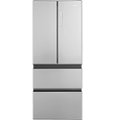 Haier - 15.0 Cu. Ft. 4-Door French Door Free-Standing Refrigerator - Stainless Steel