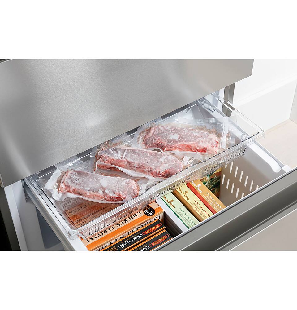 Alt View 25. Haier - 15.0 Cu. Ft. 4-Door French Door Free-Standing Refrigerator - Fingerprint Resistant Stainless Steel.