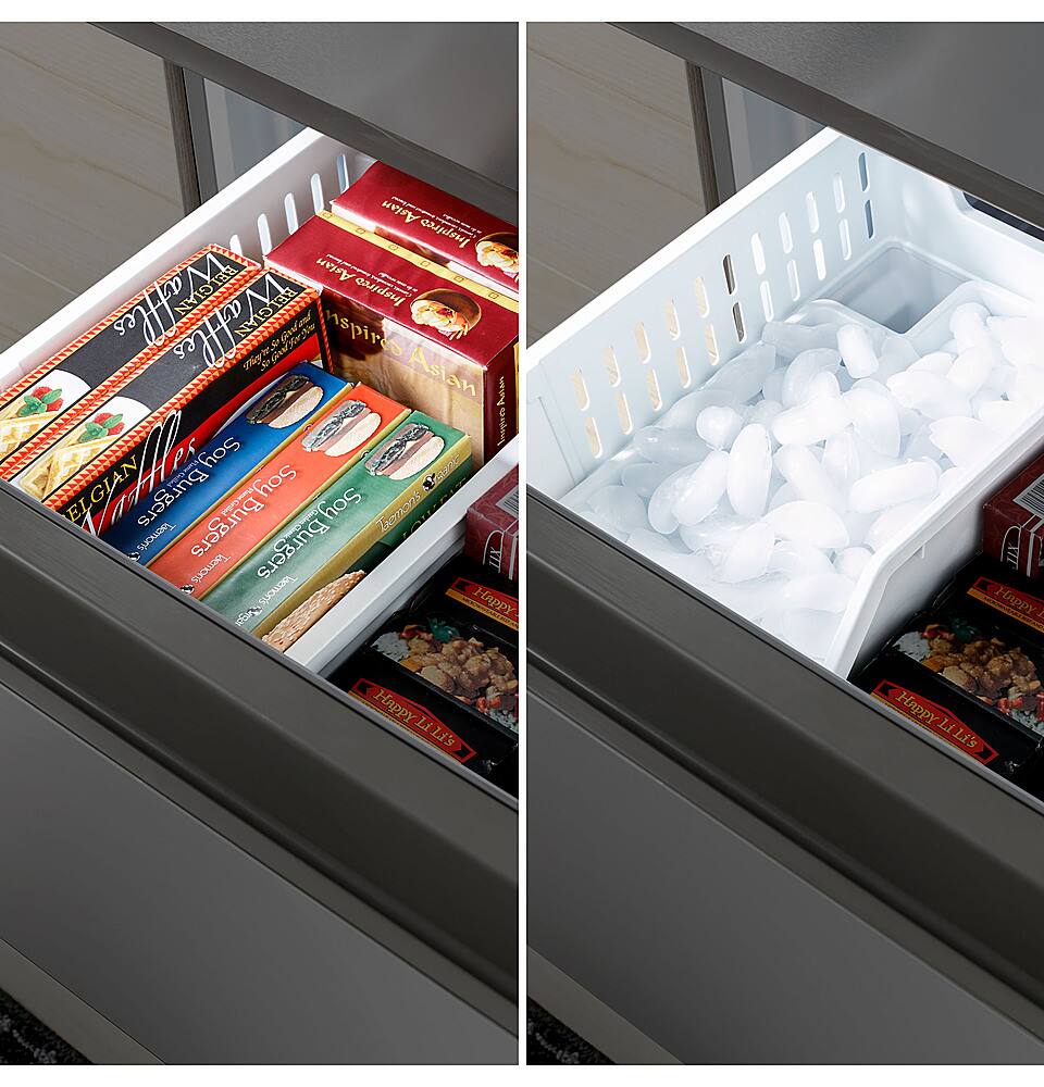 Alt View 29. Haier - 15.0 Cu. Ft. 4-Door French Door Free-Standing Refrigerator - Fingerprint Resistant Stainless Steel.