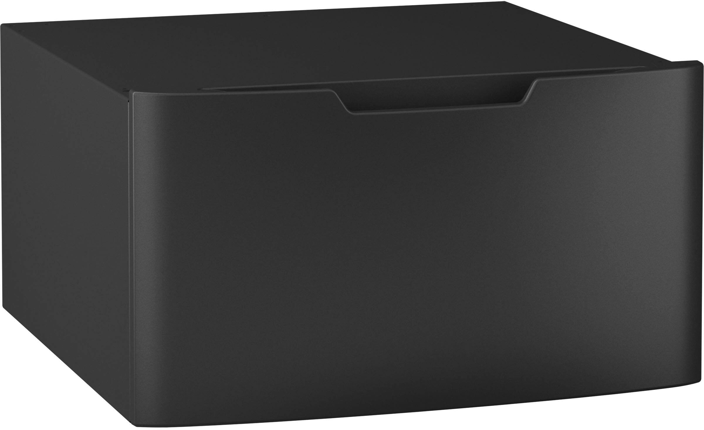 Angle. GE Profile - Washer/Dryer Laundry Pedestal with Storage Drawer - Carbon Graphite.