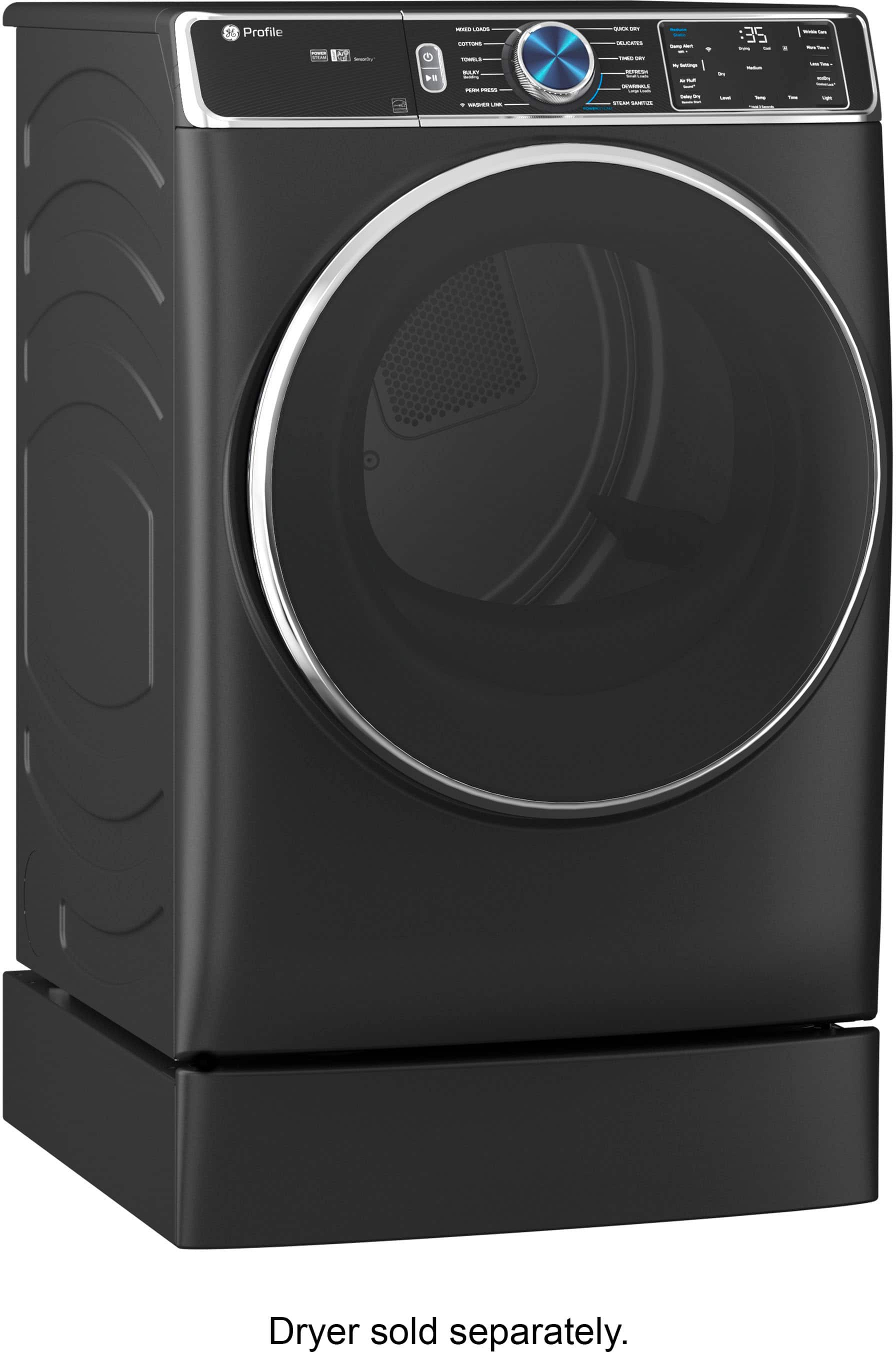 Alt View 13. GE Profile - Washer/Dryer Laundry 7" Pedestal - Carbon Graphite.