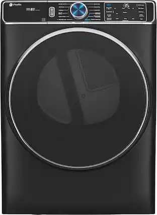Front. GE Profile - 7.8 cu. ft. Smart Front Load Electric Dryer with Steam and Sanitize Cycle and Washer Link - Carbon Graphite.