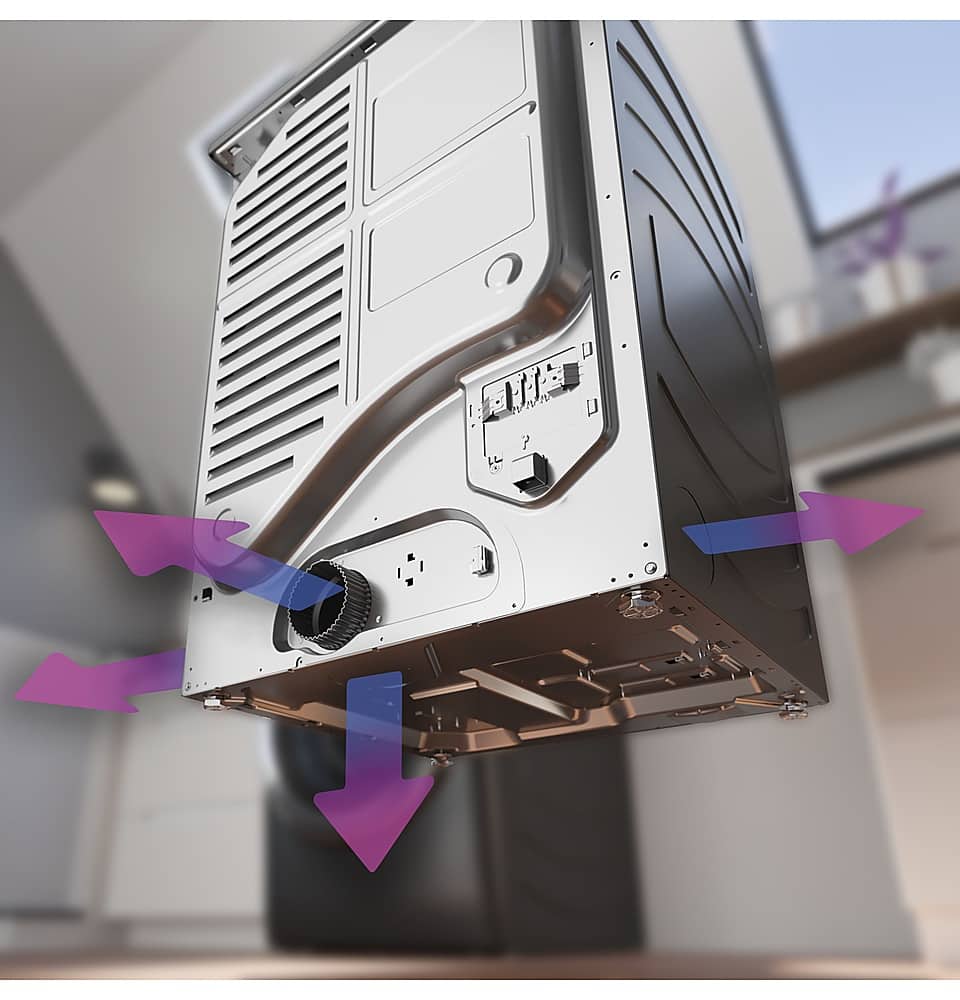 Alt View 27. GE Profile - 7.8 cu. ft. Smart Front Load Electric Dryer with Steam and Sanitize Cycle and Washer Link - Carbon Graphite.