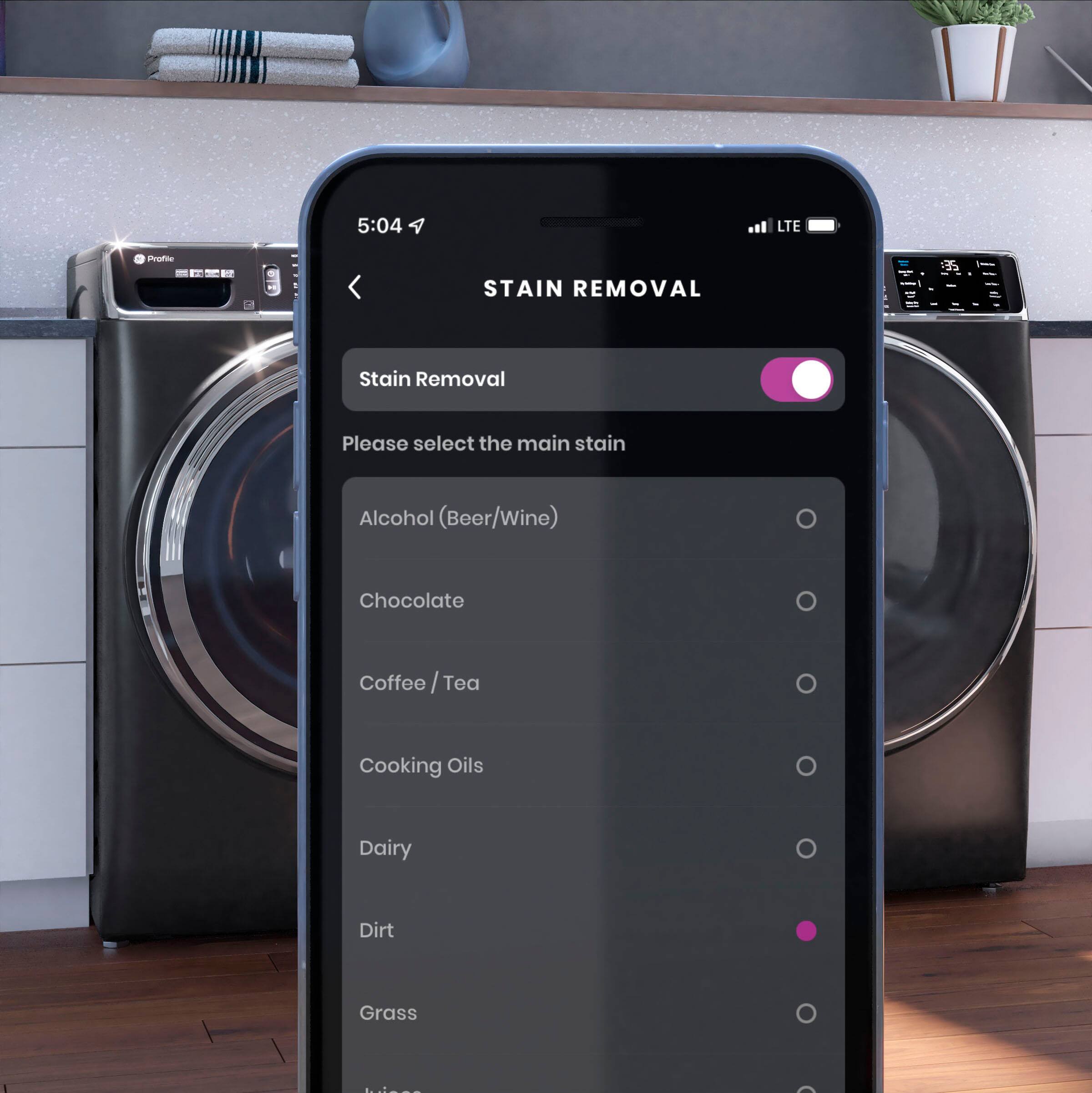 Alt View 22. GE Profile - 5.3 cu. ft Smart Front Load Steam Washer w/ SmartDispense, UltraFresh Vent System & Microban Antimicrobial Technology - Carbon Graphite.