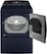 Angle Zoom. GE Profile - 7.3 cu. ft. Smart Electric Dryer with Fabric Refresh, Steam, and Washer Link - Sapphire Blue.
