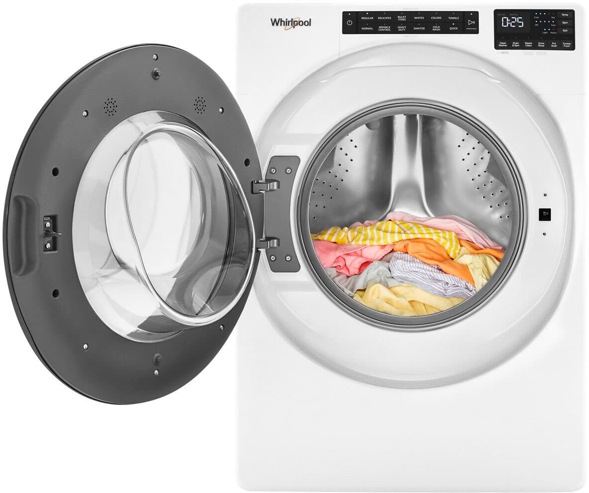 Alt View 12. Whirlpool - 4.5 Cu. Ft. High-Efficiency Stackable Front Load Washer with Steam and Tumble Fresh - White.