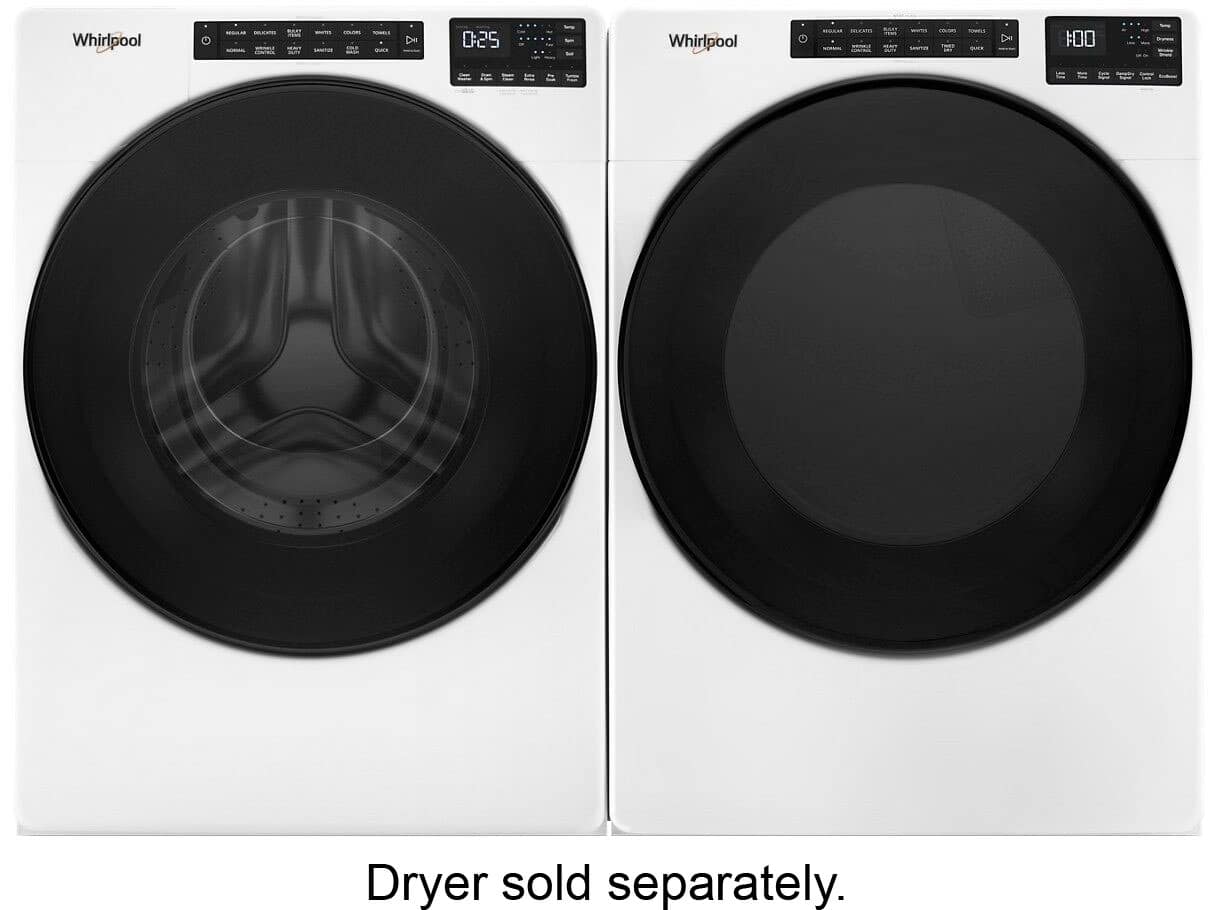 Alt View 14. Whirlpool - 4.5 Cu. Ft. High-Efficiency Stackable Front Load Washer with Steam and Tumble Fresh - White.