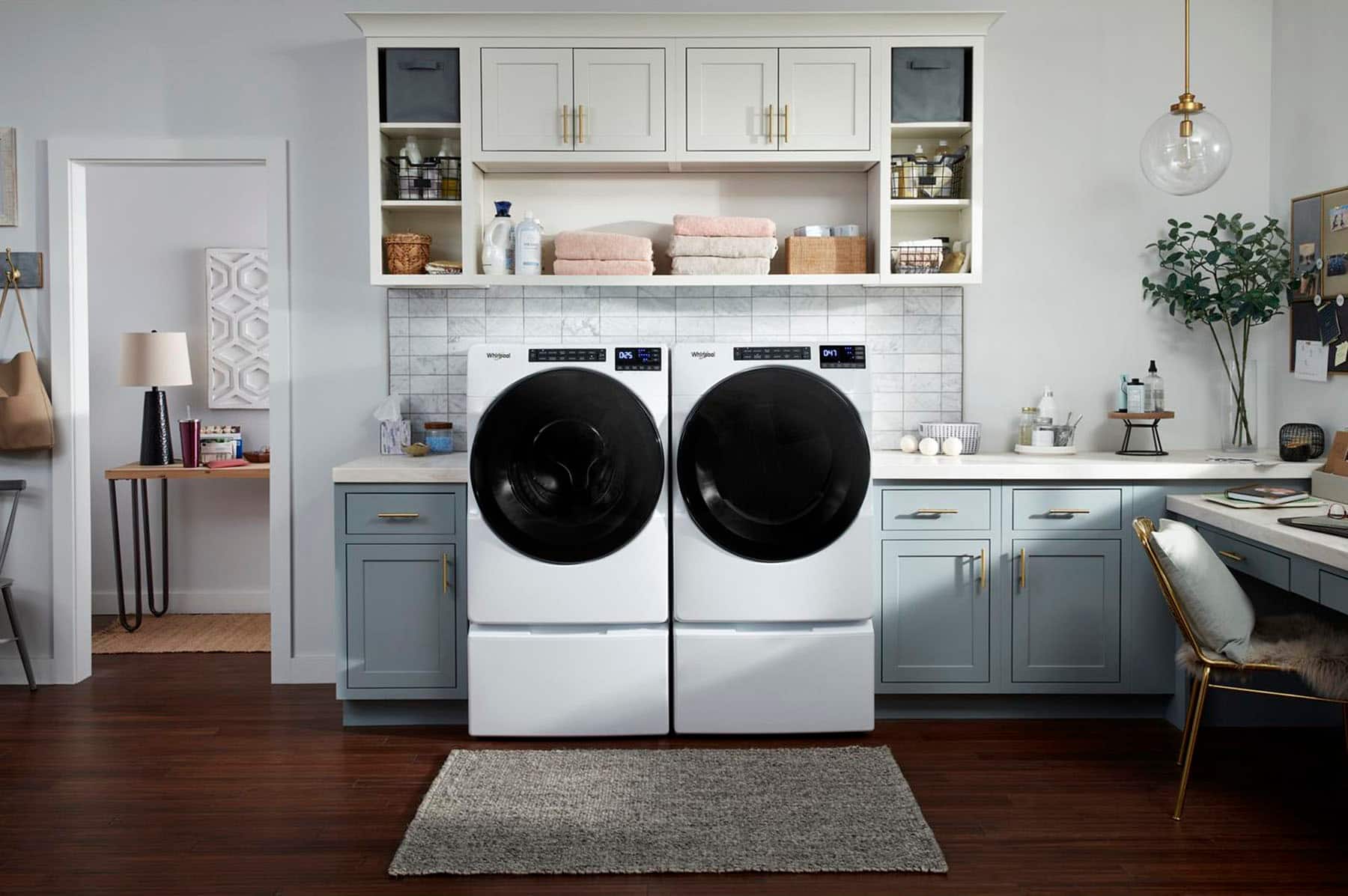 Alt View 15. Whirlpool - 4.5 Cu. Ft. High-Efficiency Stackable Front Load Washer with Steam and Tumble Fresh - White.