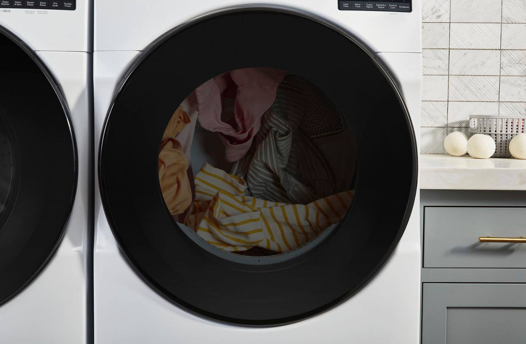 Alt View 15. Whirlpool - 7.4 Cu. Ft. Stackable Electric Dryer with Wrinkle Shield - White.