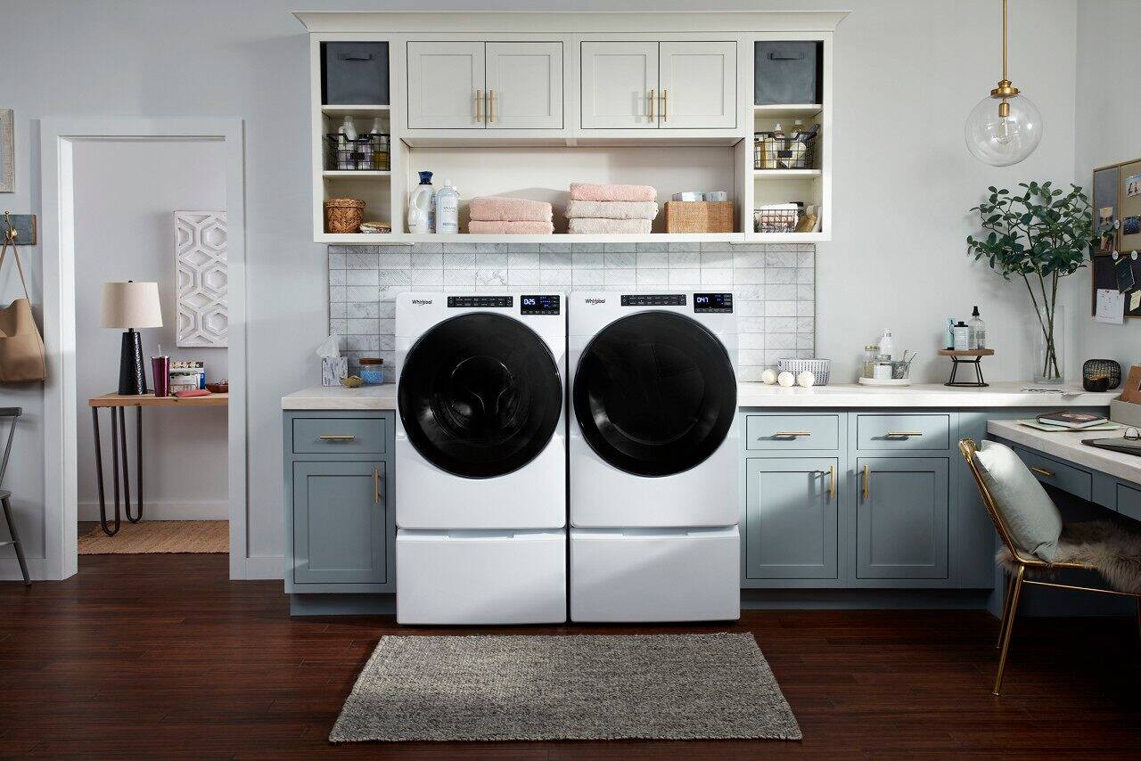 Alt View 20. Whirlpool - 7.4 Cu. Ft. Stackable Electric Dryer with Wrinkle Shield - White.