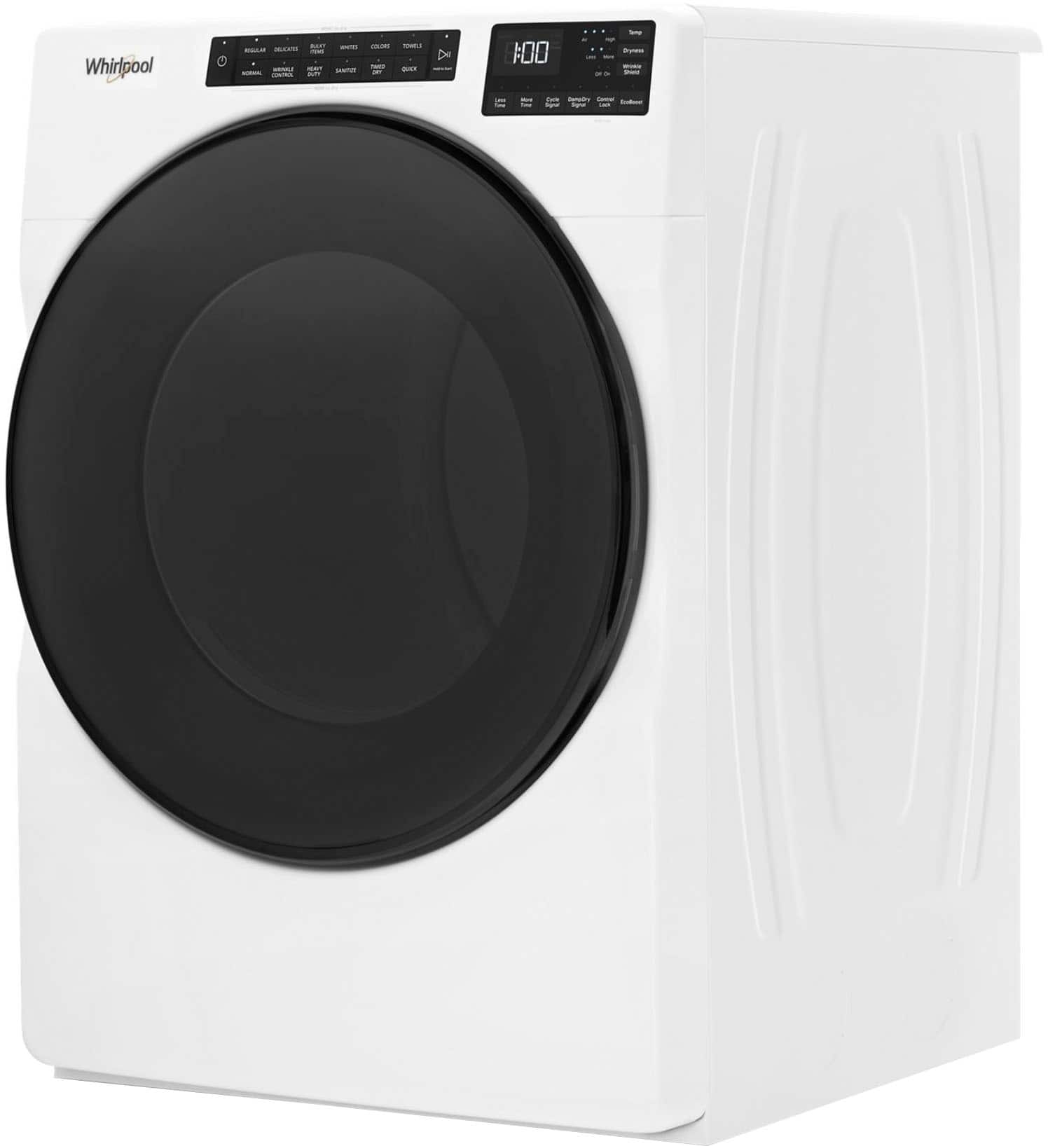 Alt View 1. Whirlpool - 7.4 Cu. Ft. Stackable Electric Dryer with Wrinkle Shield - White.